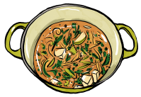 된장국 레시피 일러스트