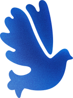 파랑색의 그런지 비둘기 일러스트