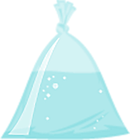 물이 들어있는 비닐봉지