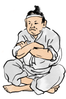 수묵화 씨름 일러스트