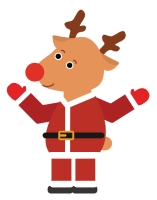 산타옷을 입은 루돌프