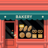 도시적인 상가 정면