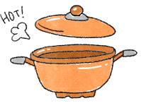 끓는 냄비