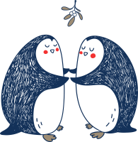 귀여운 펭귄 둘