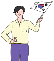 태극기를 흔드는사람