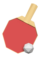 탁구 라켓과 공