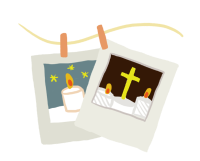 십자가 폴라로이드 사진