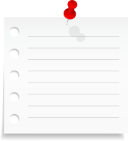 핀에 꽂힌 메모 노트