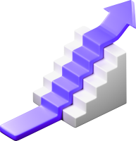 3d 상승 계단 그래프