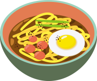 계란 올려진 국수