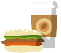 햄버거와 아메리카노