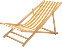 노란색 휴양 의자