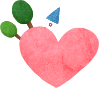 하트 위에 집 마을