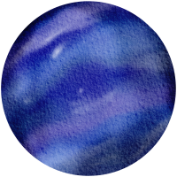 Astronaut and Space Watercolor