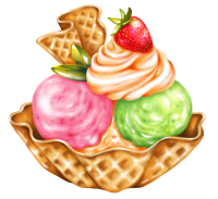 Matcha Strawberry Ice Cream Waffle Bowl Dreamy Dessert