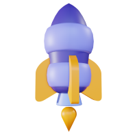 우주로 날아가는 로켓 일러스트