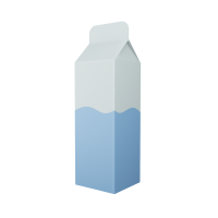 3d milk box illustration