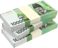 紙幣の3Dイラスト