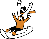 暖かい冬を過ごす人たち