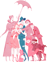 따듯한 파스텔톤 그림