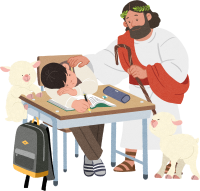 イエスと生徒たちのイラスト