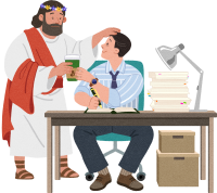 イエスと生徒たちのイラスト