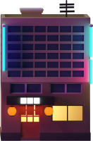 ネオンサインの3Dイラスト