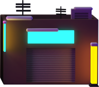 ネオンサインの3Dイラスト