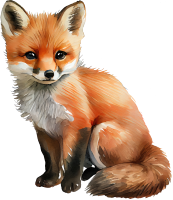 Fox Watercolor Illustration