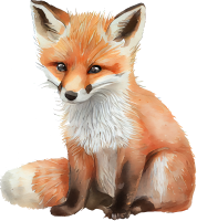 Fox Watercolor Illustration
