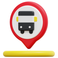 bus stop 3d render icon illustration