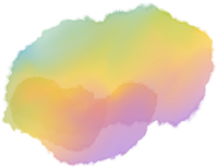 Abstract shape  watercolor with rainbow gradient