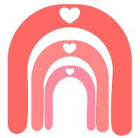 Pastel and cute Rainbow element