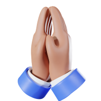 3d Sorry or Pray Emoji Illustration