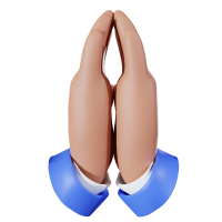 3d Sorry or Pray Emoji Illustration