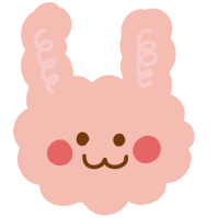 귀여운 토끼 얼굴