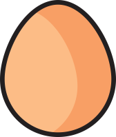 Eggs icon in trendy flat style isolated.