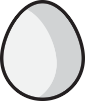 Eggs icon in trendy flat style isolated.
