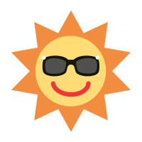 Hot sun coming with hot summer