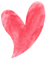 watercolor heart, watercolour love, Valentine's day icon watercolor