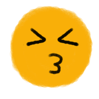 Kissing face emoji