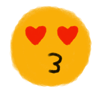 Heart eyes with kiss face