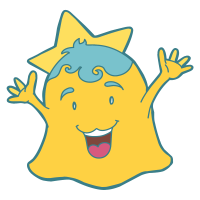 Cute Happy Star hand Up PNG