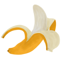 Banana fruits illustration real psd png free download 