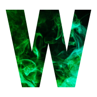 Green flame Alphabet