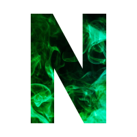Green flame Alphabet