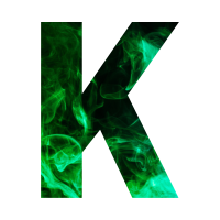 Green flame Alphabet