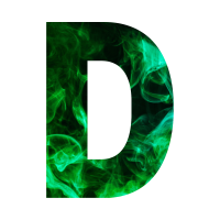 Green flame Alphabet