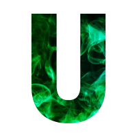 Green flame Alphabet
