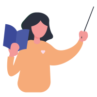 Female Teacher is teaching